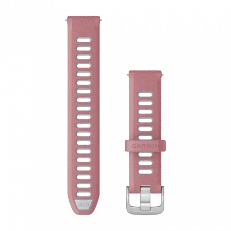 Ремінець Quick Release 18 мм, Pink/Whitestone рожевий, Silver застібка, силіконовий