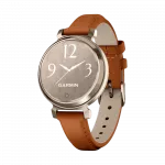 Смарт-годинник Garmin Lily 2 Classic Cream Gold з Tan коричневим шкіряним ремінцем