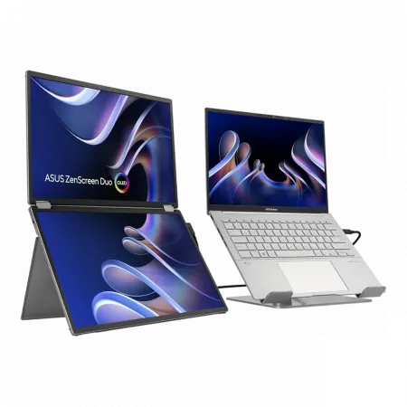 Монітор портативний Asus 2x14" ZenScreen DUO MQ149CD mHDMI, 2xUSB-C, OLED, 1920x1200, 16:10, DCI-P3 100%, HDR400, Cover