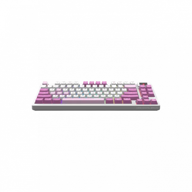 Клавіатура механічна MSI FORGE GK600 TKL W VIOLET UA 83key, mechanical Linear, USB-A, Wireless, Bluetooth, EN/UKR/RU, RGB, фіолетовий