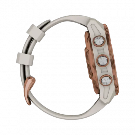 Смарт-годинник Garmin Descent Mk3i 43 мм Bronze PVD Titanium з French Grey сірим силіконовим ремінцем