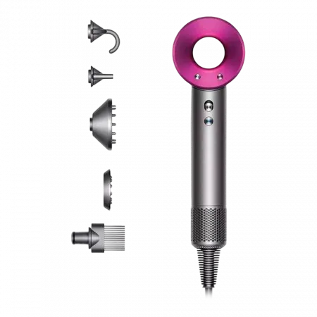 Фен для волосся Dyson Supersonic HD07 (Nickel/Fuchsia)