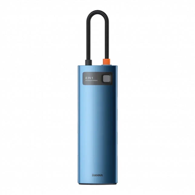 Перехідник Baseus HUB 8-in-1 Type-C Blue