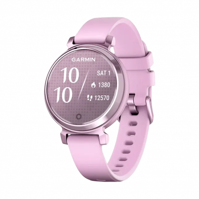 Смарт-годинник Garmin Lily 2 Sport Metallic Lilac з Lilac бузковим силіконовим ремінцем