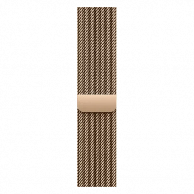 Apple Watch Series 11 GPS, 42mm Gold Titanium Case with Gold Milanese Loop