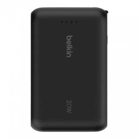 Повербанк Belkin 10000mAh 20W з інтегрованим кабелем USB-C, Black