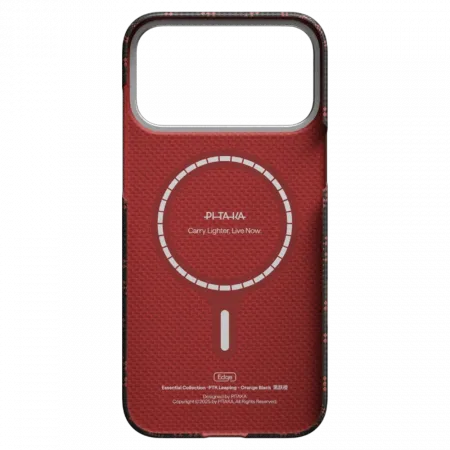 Чохол Pitaka Ultra-Slim Monogram для iPhone 17 Pro Black/Orange