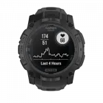 Смарт-годинник Garmin Instinct 3 50 мм, Solar, Tactical Edition Black чорний з чорним силіконовим ремінцем