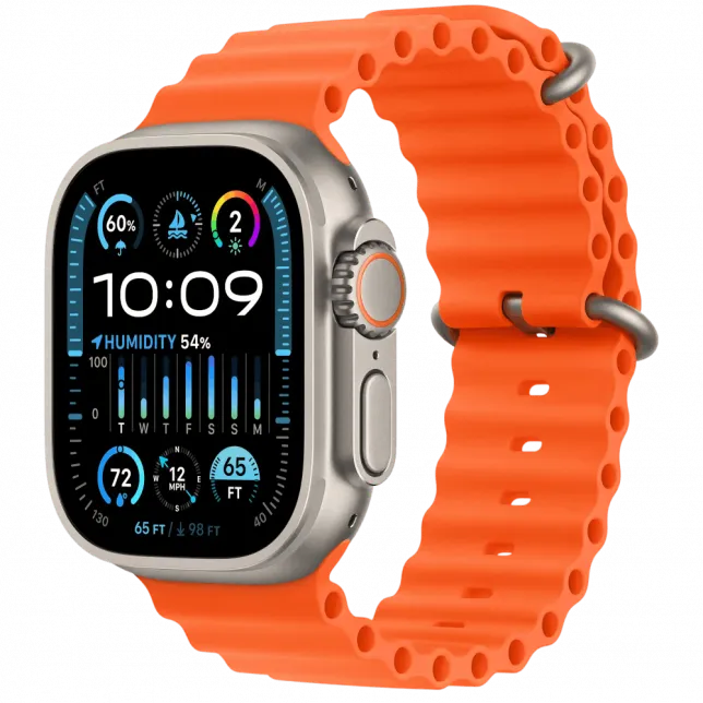 б/у Apple Watch Ultra 2 GPS + LTE 49mm Titanium Case with Orange Ocean Band