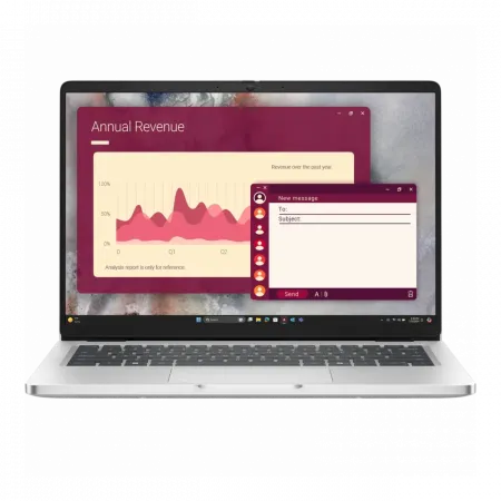 Ноутбук Dell Pro 14 14" FHD+ IPS AG, Intel U7-255U, 32GB, F512GB, UMA, Lin, сріблястий, US клавіатура