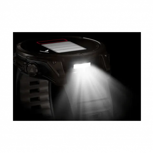 Смарт-годинник Garmin Fenix 8 47мм, AMOLED Sapphire, Carbon Grey DLC Titanium з Black/Pebble Grey чорним силіконовим ремінцем