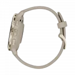Смарт-годинник Garmin Venu 3S Soft Gold Stainless Steel Bezel з French Gray сірим корпусом та силіконовим ремінцем