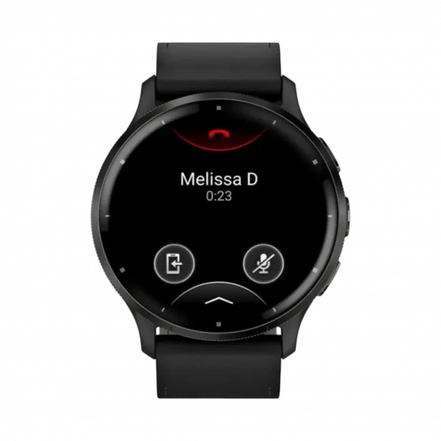 Смарт-годинник Garmin Venu 3 Slate stainless steel bezel з чорним корпусом та шкіряним ремінцем