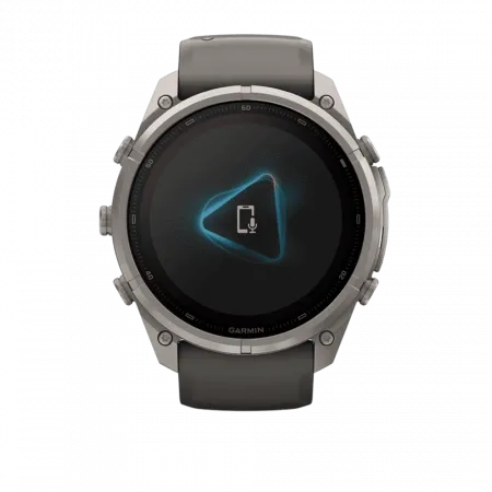 Смарт-годинник Garmin Fenix 9 Pro - inReach, Solar, 51мм Titanium з Pebble Grey темно-сірим силіконовим ремінцем