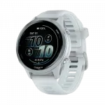 Смарт-годинник Garmin Forerunner 570 42мм Cloud Blue Aluminum з Translucent Whitestone/Cloud Blue білим силіконовим ремінцем