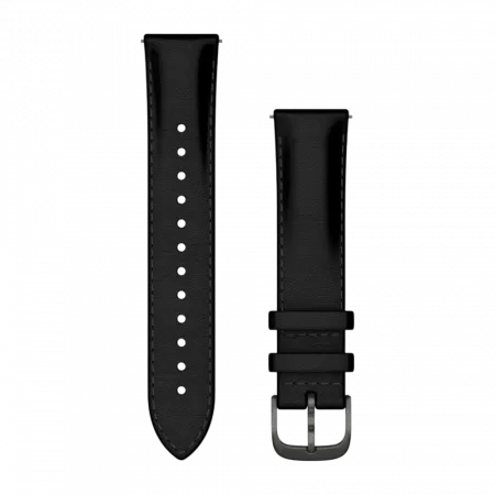 Ремінець Quick Release 20 мм, Black чорний, Slate застібка, шкіра артикул