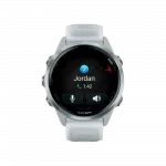 Смарт-годинник Garmin Forerunner 570 42мм Cloud Blue Aluminum з Translucent Whitestone/Cloud Blue білим силіконовим ремінцем