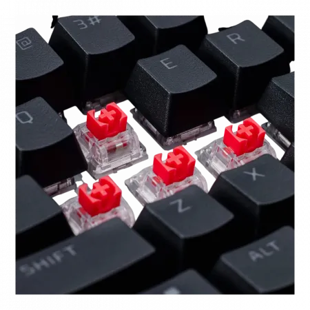 Клавіатура механічна HyperX Alloy Rise 75key, Red, USB-A, EN/UA, RGB, чорний