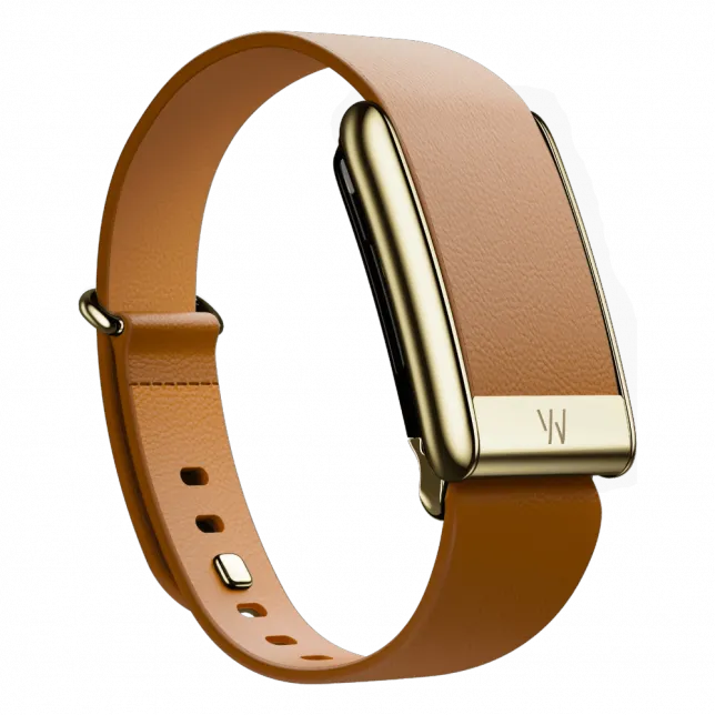 Ремінець Whoop LeatherLuxe Tapered Band для Whoop 5.0 Camel with Gold (S/M)