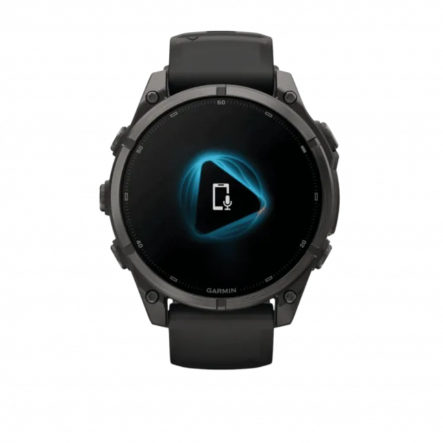 Смарт-годинник Garmin Fenix 9 47мм, Carbon Grey DLC Titanium з Black чорним силіконовим ремінцем
