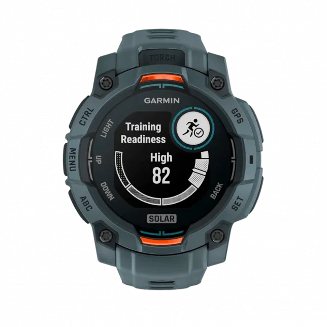 Смарт-годинник Garmin Instinct 3 45 мм, Solar Twilight сірий з Twilight сірим силіконовим ремінцем