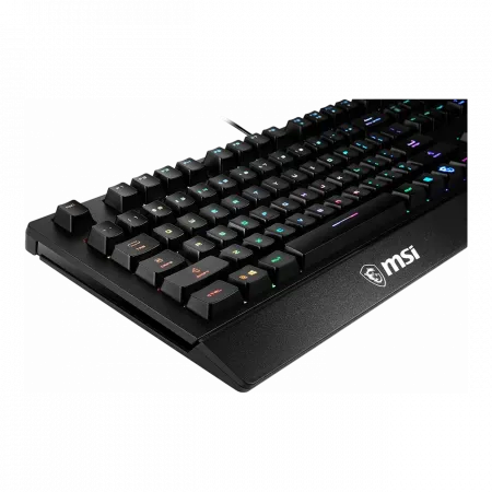 Клавіатура мембранна MSI Vigor GK20 UA 104key, USB-A, EN/UKR/RU, ColorLED, чорний