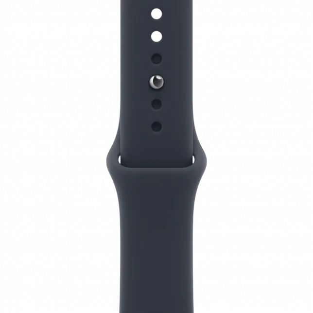 Apple Watch Series 12 GPS + LTE 42mm Natural Titanium Case with Navy Blue Sport Band - M/L (MJGG4)