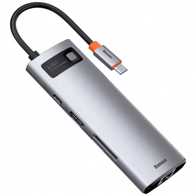 Перехідник Baseus HUB 8-in-1 Type-C Space Gray