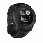 Смарт-годинник Garmin Instinct 3 45 мм, Solar, Tactical Edition Black чорний з чорним силіконовим ремінцем