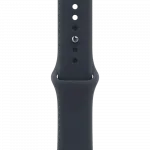 Apple Watch Series 12 GPS + LTE 46mm Natural Titanium Case with Navy Blue Sport Band - S/M (MJGM4)