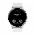 Смарт-годинник Garmin Venu 3 Silver stainless steel bezel з білим корпусом та силіконовим ремінцем