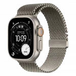 Apple Watch Ultra 3 GPS + LTE, 49mm Natural Titanium Case with Natural Titanium Milanese Loop - Medium