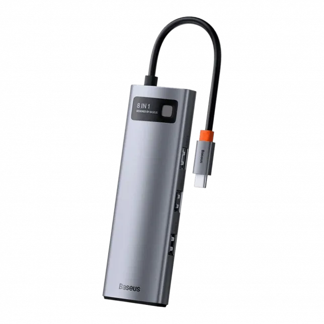 Перехідник Baseus HUB 8-in-1 Type-C Space Gray