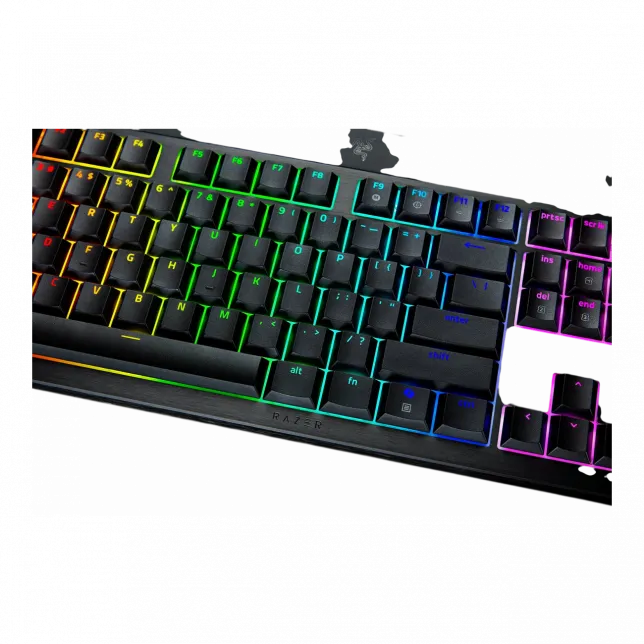 Клавіатура механічна Razer BlackWidow V4 Low-profile HyperSpeed, 104key, Green Switch, USB-A/WL/BT, EN, RGB, чорний