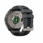 Смарт-годинник Garmin Fenix 9 Pro - inReach, 51мм Titanium з Graphite/Black темно-сірим/чорним силіконовим ремінцем