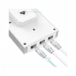 Точка доступу TP-LINK EAP655 WALL AX3000, 1xGE, 3xGE out, PoE