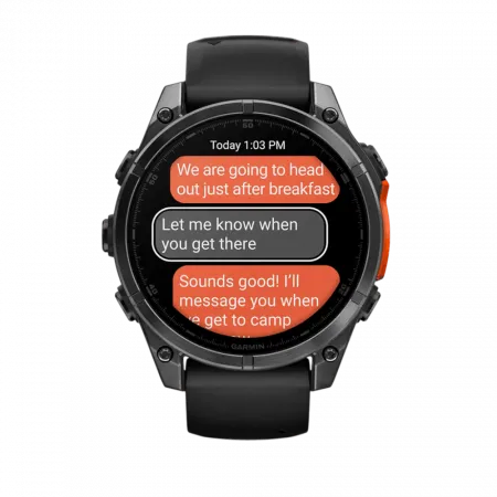 Смарт-годинник Garmin Fenix 8 47мм, AMOLED Slate Gray з Black чорним силіконовим ремінцем