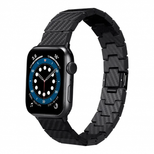 Ремінець PITAKA Carbon Fiber Watch Band Modern for Apple Watch 49/45/44mm, Black/Grey