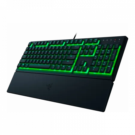 Клавіатура мембранна Razer Ornata V3 X 104key, USB-A, EN/UK, RGB, чорний