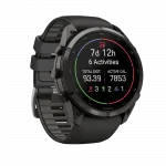 Смарт-годинник Garmin Fenix 9 Pro - inReach, 51мм Carbon Gray DLC Titanium з Black/Pebble Grey чорним/темно-сірим силіконовим ремінцем