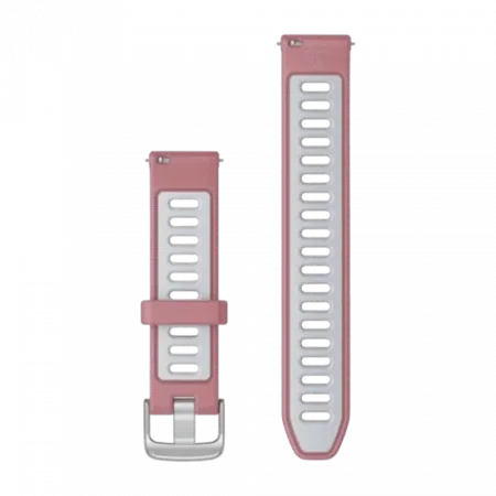 Ремінець Quick Release 18 мм, Pink/Whitestone рожевий, Silver застібка, силіконовий