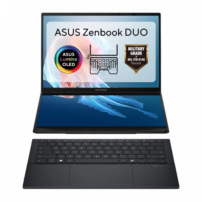 Ноутбук ASUS Zenbook Duo UX8406CA-QL046W 14" FHD Touch OLED, Intel Ultra 9 285H, 32GB, F1TB, UMA, Win11, Сірий