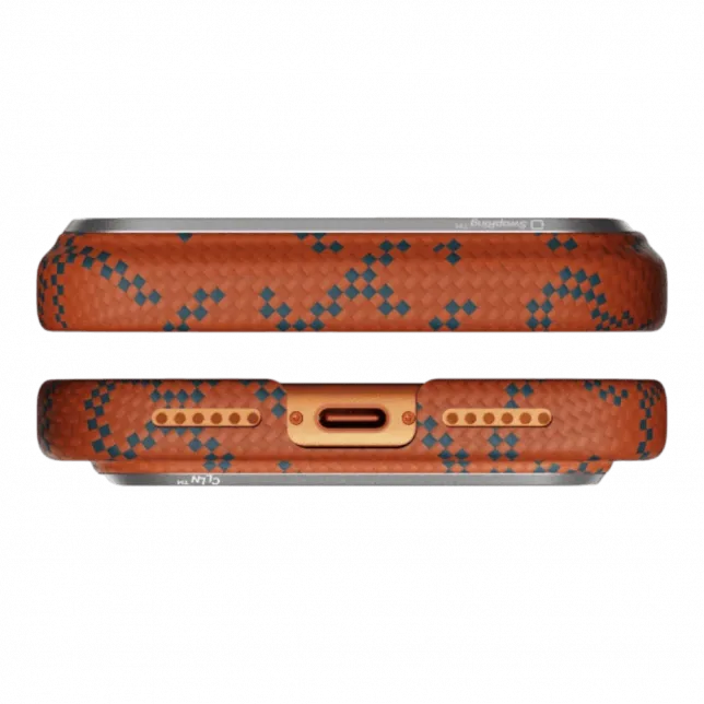 Чохол Pitaka Edge для iPhone 17 Pro Max Monogram Blue/Orange