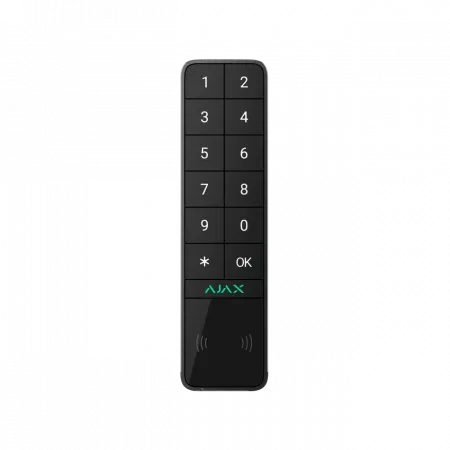 Бездротова зовнішня клавіатура Ajax KeyPad Outdoor Jeweller, чорна
