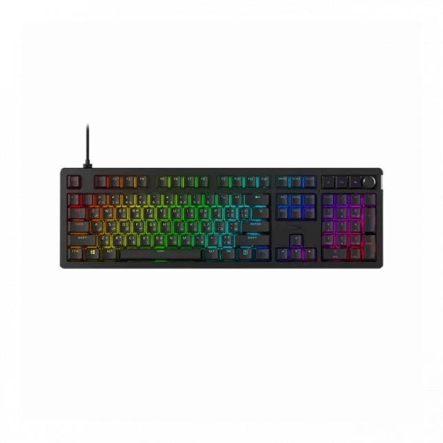 Клавіатура механічна HyperX Alloy Rise 106key, Red, USB-A, EN/UA, RGB, чорний