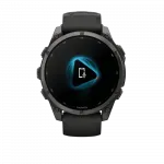 Смарт-годинник Garmin Fenix 9 47мм, Carbon Grey DLC Titanium з Black чорним силіконовим ремінцем
