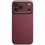 Чохол Pitaka Edge Ultra-Slim Argyle для iPhone 18 Pro Max/17 Pro Max Burgundy