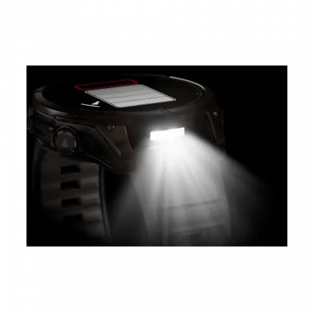 Смарт-годинник Garmin Fenix 8 47мм, AMOLED Sapphire, Carbon Grey DLC Titanium з Black/Pebble Grey чорним силіконовим ремінцем
