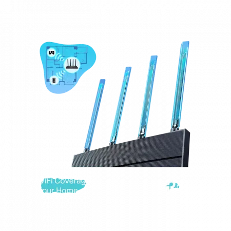 Маршрутизатор TP-LINK ARCHER AX12 AX1500, 3xGE LAN, 1xGE WAN, MESH