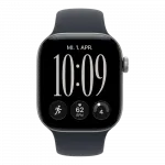 Apple Watch Series 12 GPS 42mm Space Gray Aluminum Case with Navy Blue Sport Band S/M (MJE74)